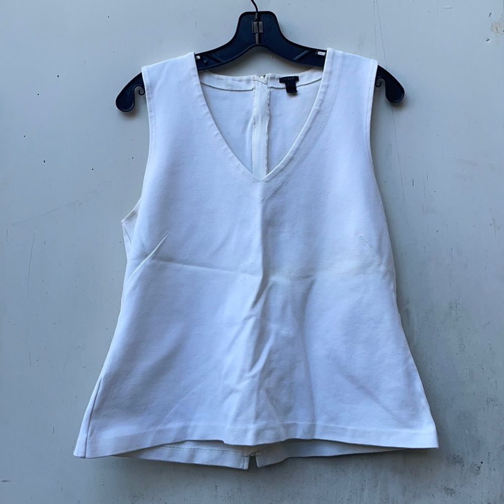 J. Crew ivory fit-and-flare tank